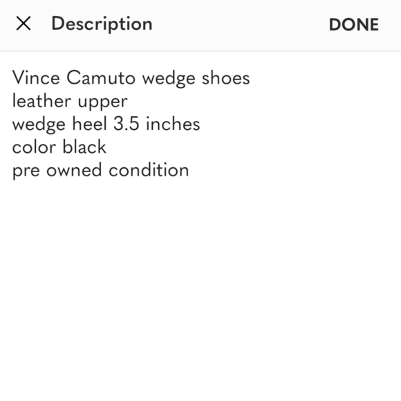 Vince Camuto Morela black leather wedge shoes Size 7B - Picture 13 of 13